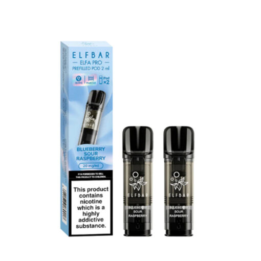 ELFBAR ELFA Pro Pods Blueberry Sour Raspberry – 2er Pack, 2ml Nikotinsalz-Liquid mit fruchtig-säuerlichem Geschmack, passend für ELFA Pro Kit
