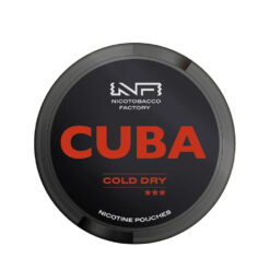CUBA Snus Black Cold Dry Strong – starker Nikotinbeutel mit Minzgeschmack, 35–45 mg Nikotin