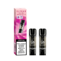 ELFBAR ELFA Pro V2 Strawberry Grape Pods mit 20 mg Nikotinsalz im 2er-Pack mit Erdbeer- und Traubengeschmack.