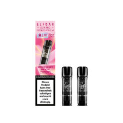 ELFBAR ELFA Pro V2 Strawberry ICE Pods mit 20 mg Nikotinsalz im 2er-Pack mit Erdbeer- und Ice-Geschmack.