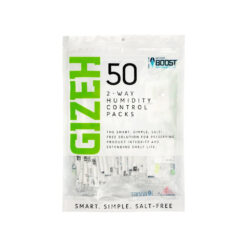 GIZEH Humidity Control Packs im Beutel mit 50 Feuchtigkeitsreglern.