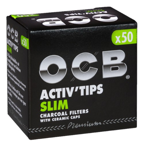 OCB Activ Tips Slim Aktivkohle