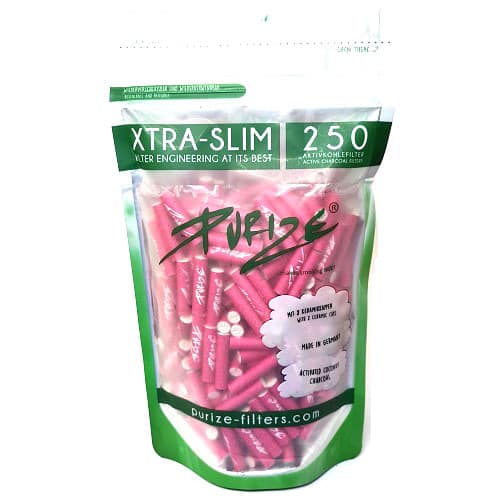 Purize Slim Aktivkohlefilter Pink - 250 Stk